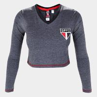 Camiseta Cropped São Paulo Pond Manga Longa Feminina - 1