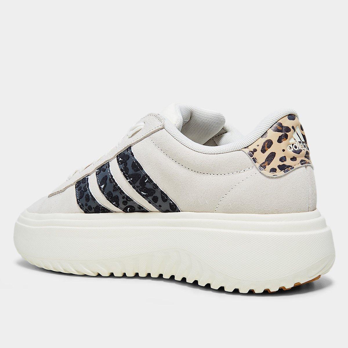 Tênis Adidas Grand Court Platform Suede Feminino - 4