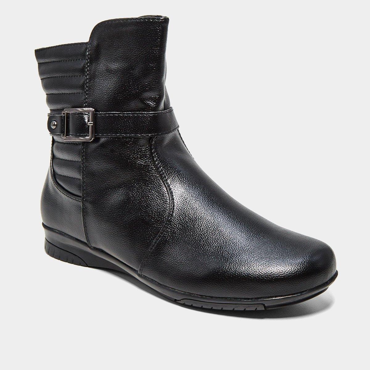 Bota Mooncity Fivela Lateral Cano Médio Feminina - 2