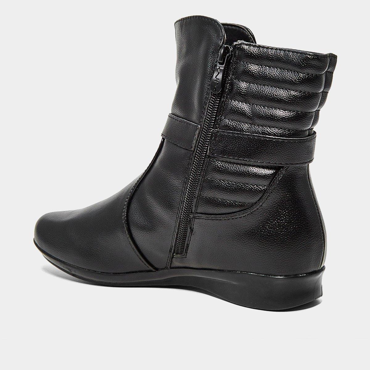 Bota Mooncity Fivela Lateral Cano Médio Feminina - 3