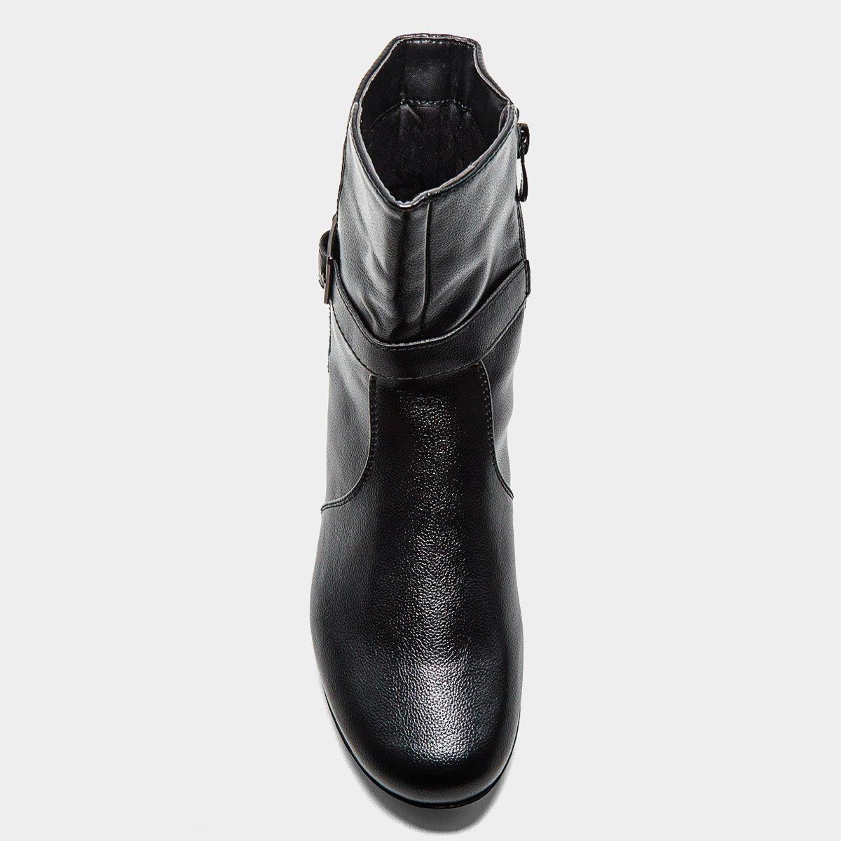 Bota Mooncity Fivela Lateral Cano Médio Feminina - 4