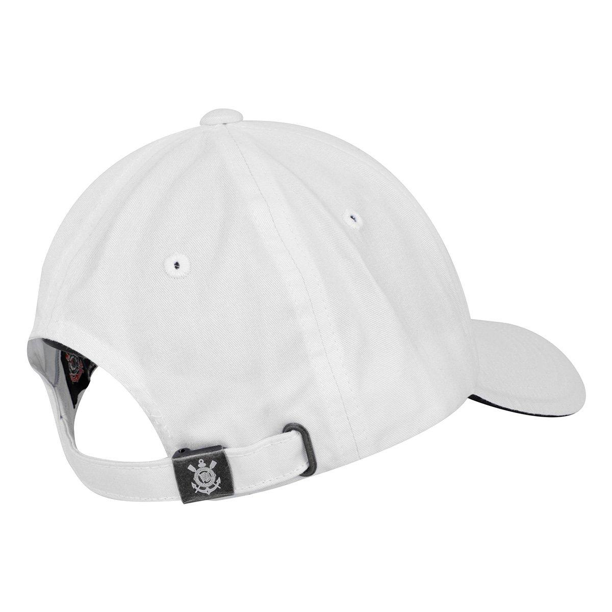 Boné Aba Curva SuperCap Corinthians Bordado Strapback - 3