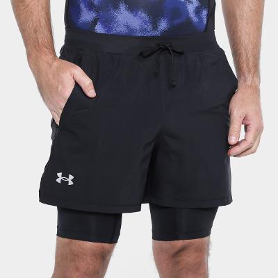 Short Under Armour 2 em 1 Launch 5 Masculino