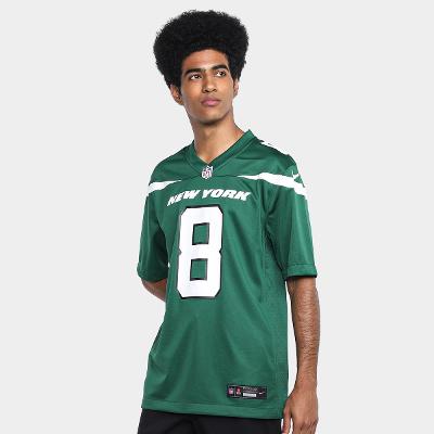 Camiseta Nike New York Jets Aaron Rodgers n° 8 Game Masculina