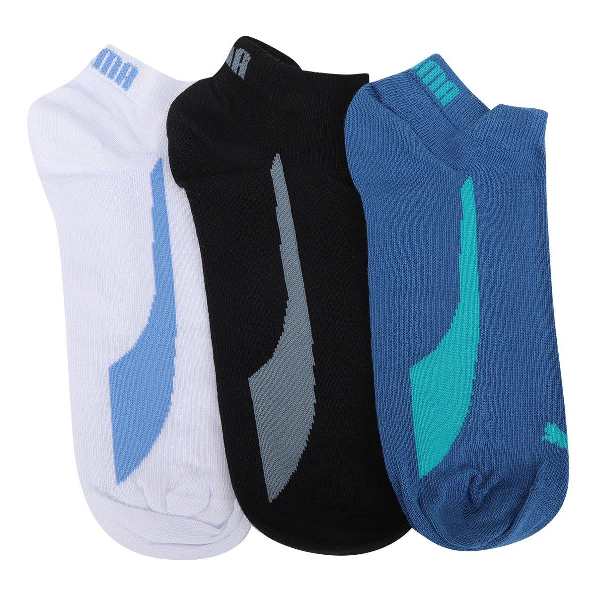 Meia Cano Baixo Puma Logo Pacote c/ 3 Pares - 5