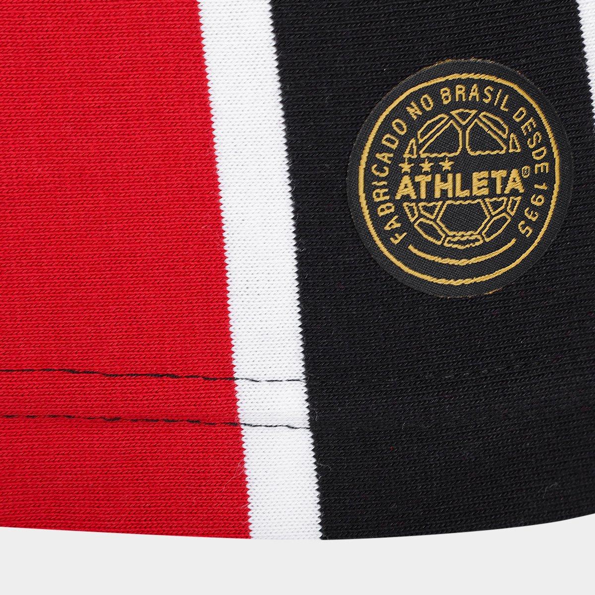 Camisa Polo Retrô São Paulo Athleta Masculina - 4
