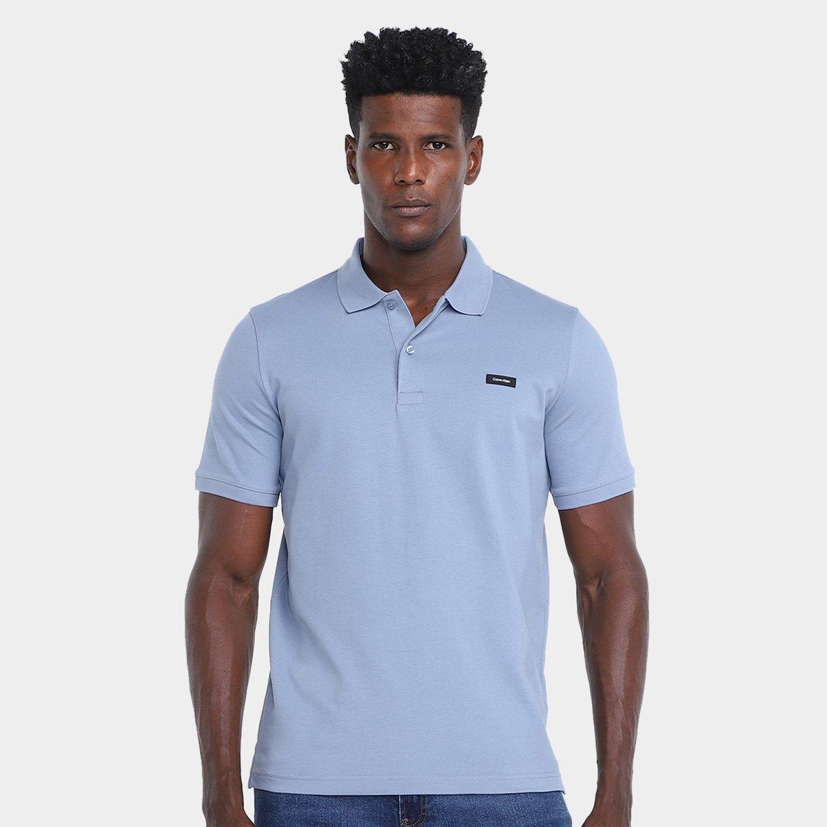 Camisa Polo Calvin Klein Slim Em Piquet Masculina - 1