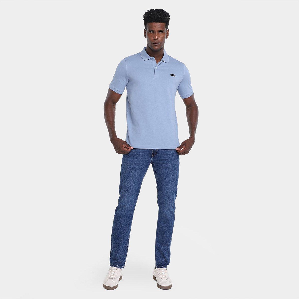 Camisa Polo Calvin Klein Slim Em Piquet Masculina - 4