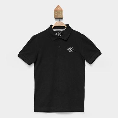 Camisa Polo Infantil Calvin Klein Manga Curta Menino