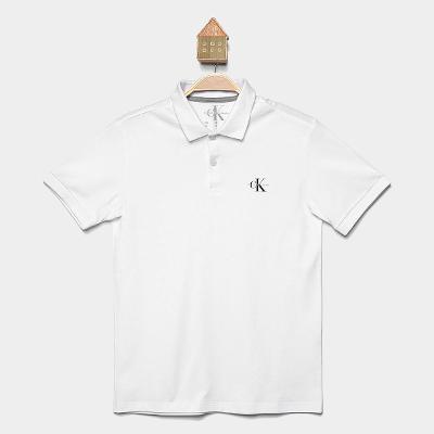 Camisa Polo Infantil Calvin Klein Manga Curta Menino