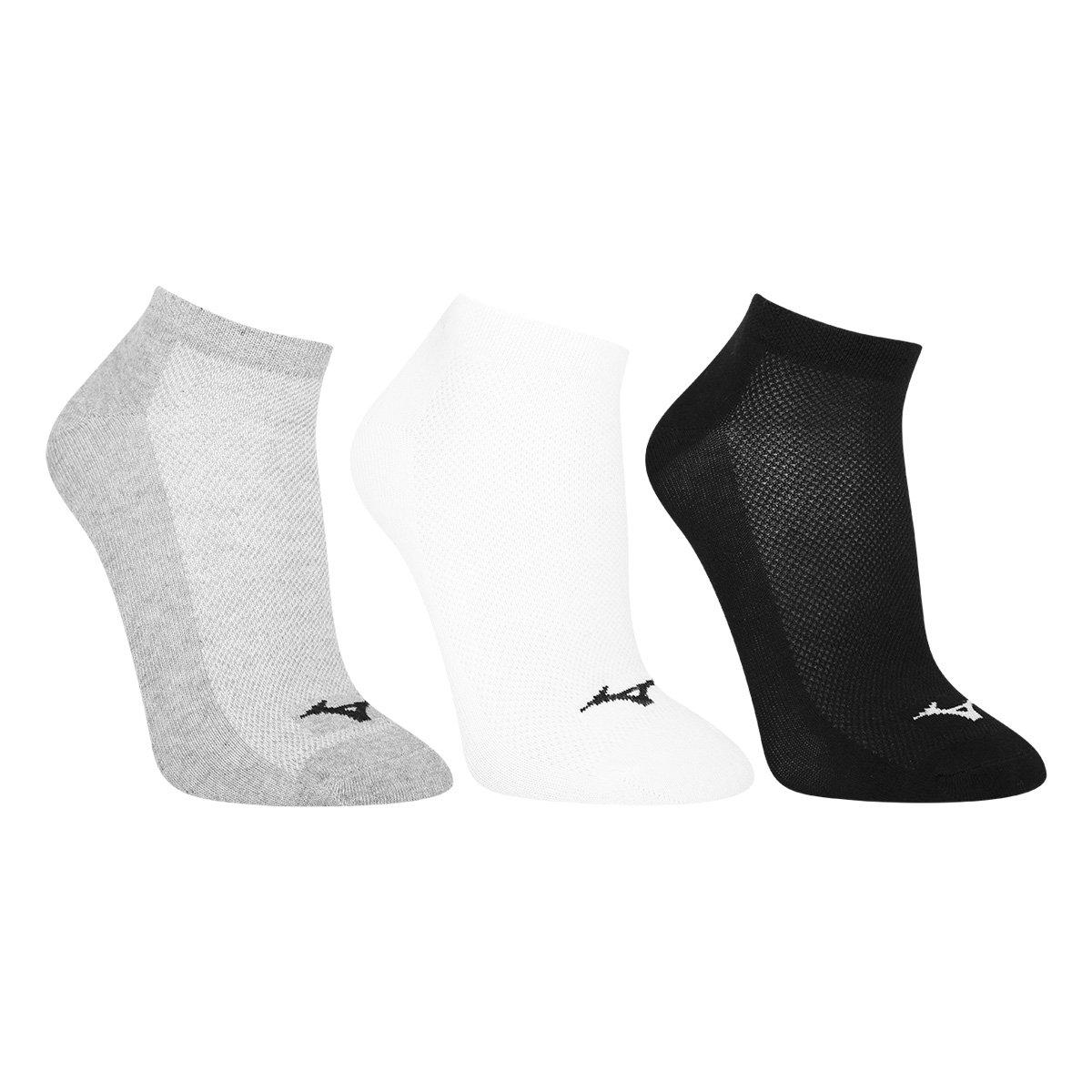 Kit Meia Mizuno Cano Curto Basic Sc 3 Pares - 1