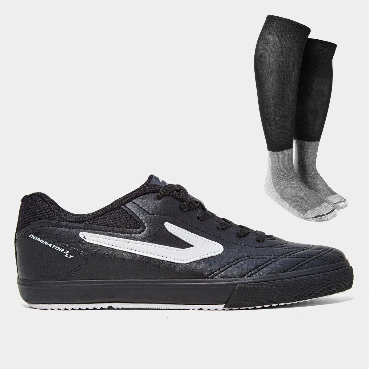 Kit Chuteira Futsal Topper Dominator 3 Lt + Meião - 1