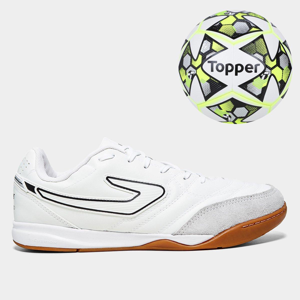 Kit Chuteira Futsal Topper Maestro Club V + Bola Society - 1