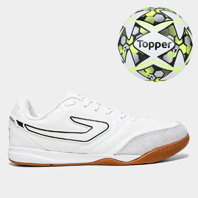Kit Chuteira Futsal Topper Maestro Club V + Bola Society