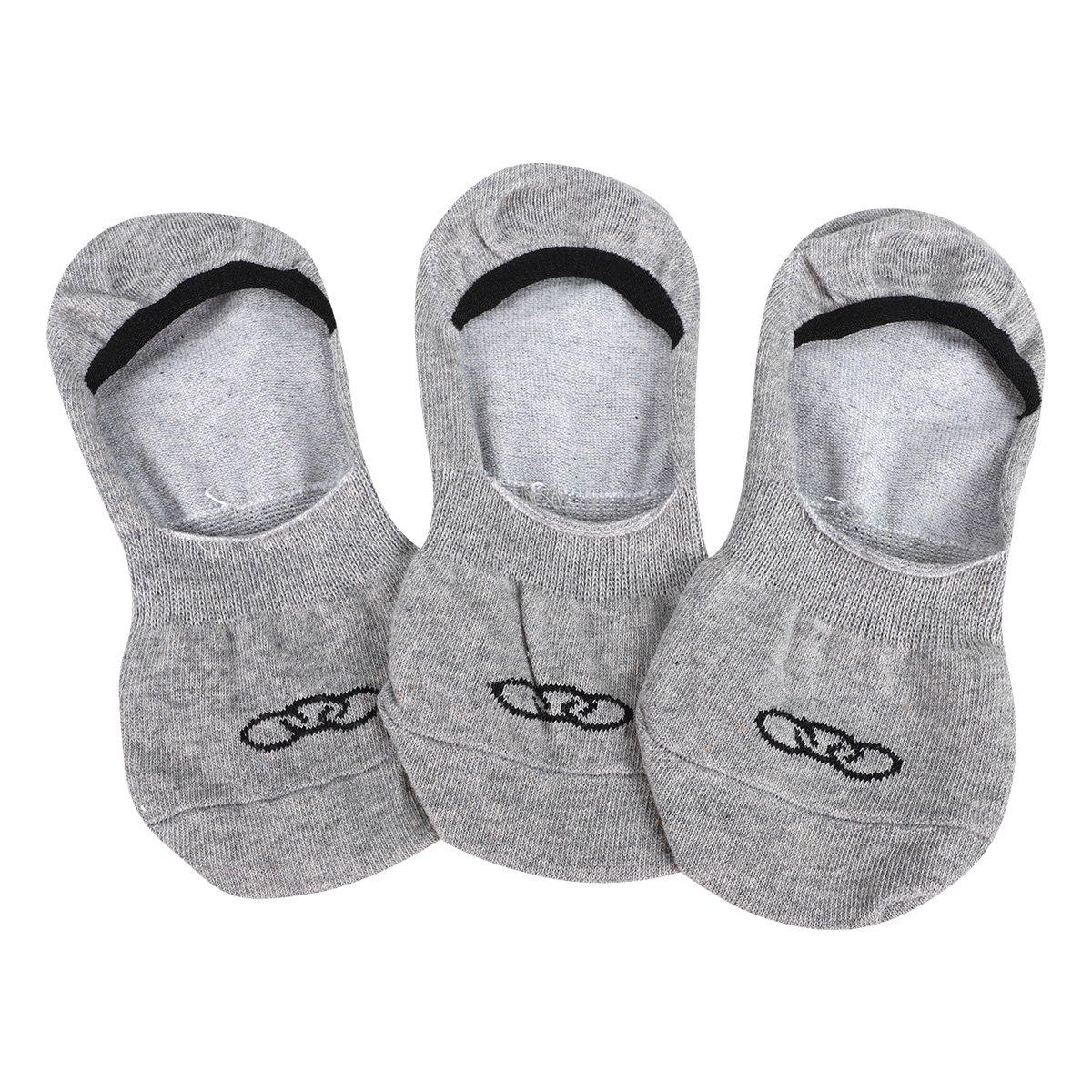 Kit Meia Olympikus Cano Invisível Ultra c/ 3 Pares Feminina - 3