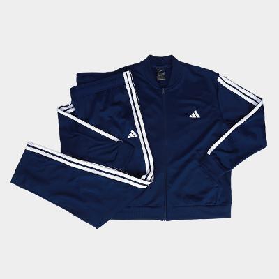 Conjunto Adidas Essentials 3 Stripes Feminino