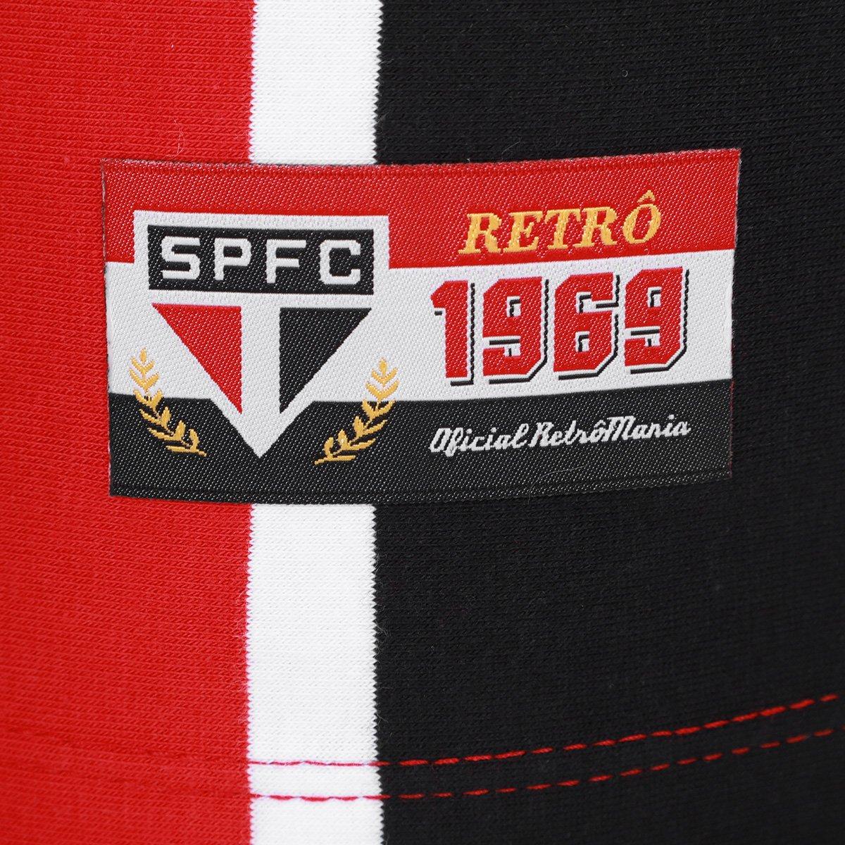 Camiseta São Paulo RetrôMania 1969 Listrada Masculina - 4