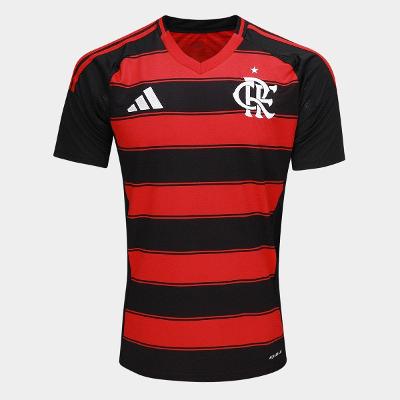 Camisa Flamengo I 25/26 s/n Torcedor Adidas Masculina