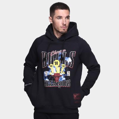 Moletom Mitchell & Ness Chicago Bulls Playoffs Masculino