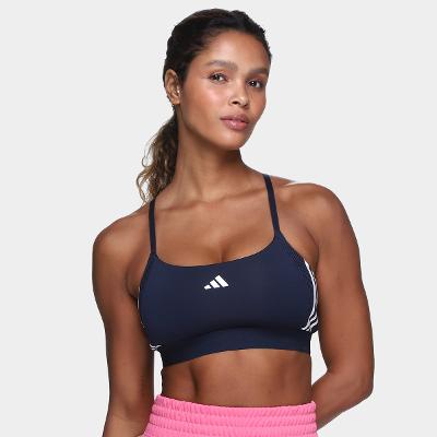 Top Adidas Hyperglam Suporte Leve Feminino