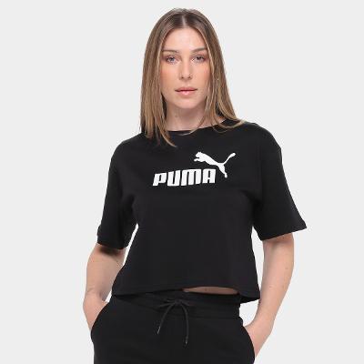 Camiseta Cropped Puma N.1 Logo Relaxed Feminina