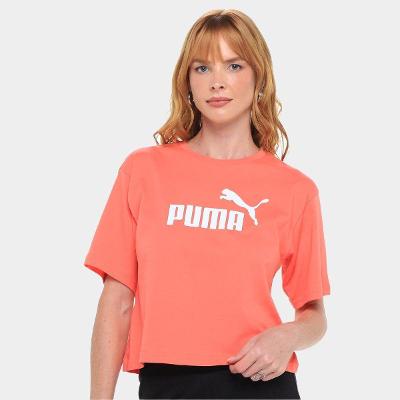 Camiseta Cropped Puma N.1 Logo Relaxed Feminina
