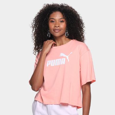 Camiseta Cropped Puma N.1 Logo Relaxed Feminina