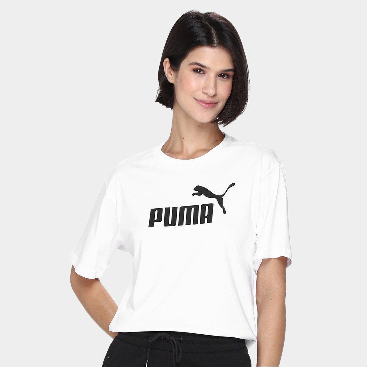 Camiseta Puma Logo Relaxed Feminina - 1