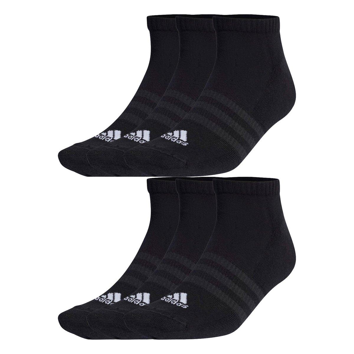 Kit Meia Adidas Cano Baixo c/ 6 Pares - 1