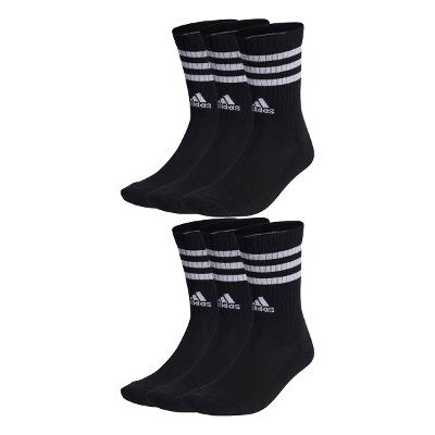 Kit Meia Adidas Cano Alto 6 Listras c/ 6 Pares
