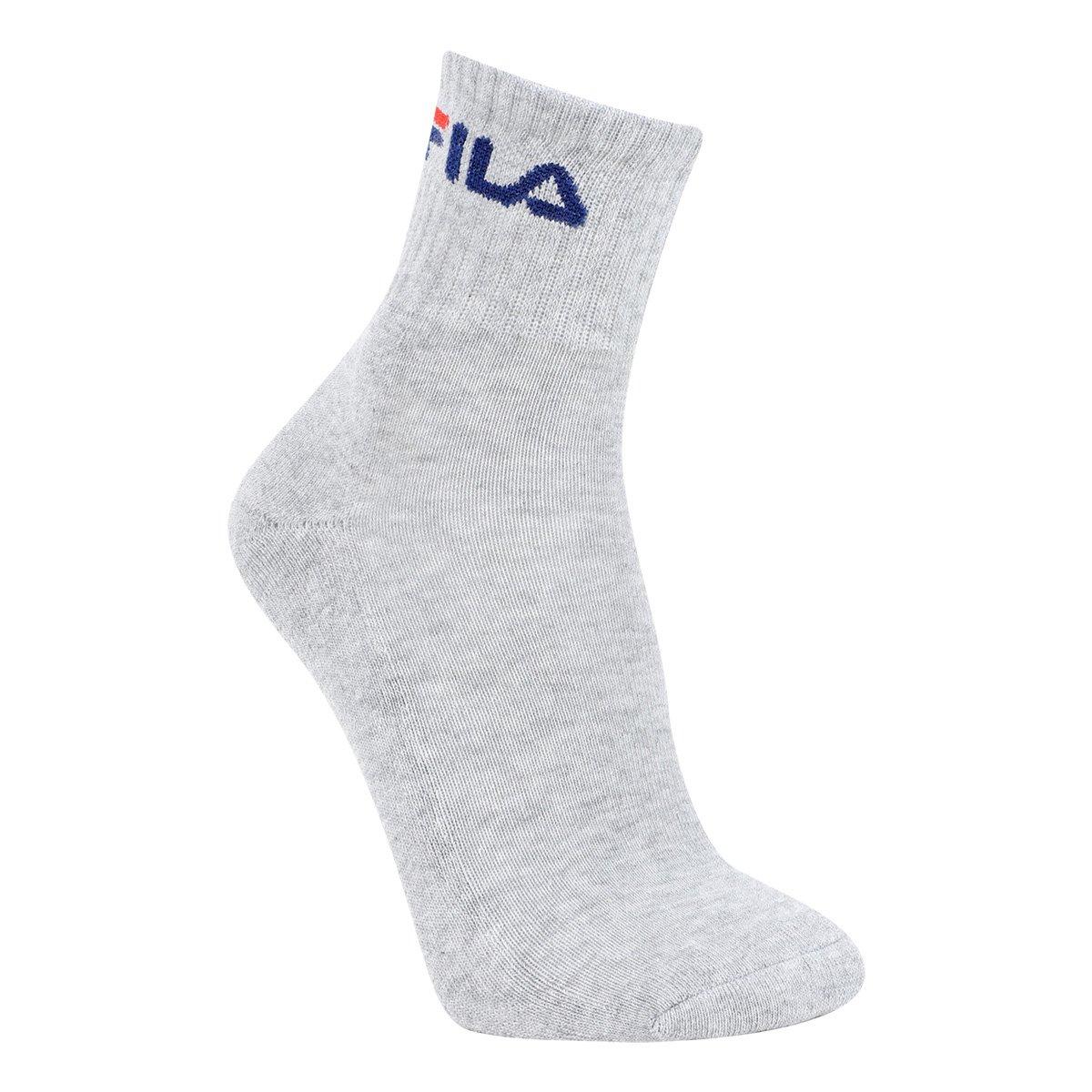 Kit Meias Fila Cano Médio Logo 6 pares - 3