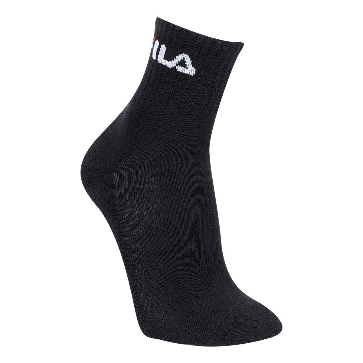 Kit Meias Fila Cano Médio Logo 6 pares - 4