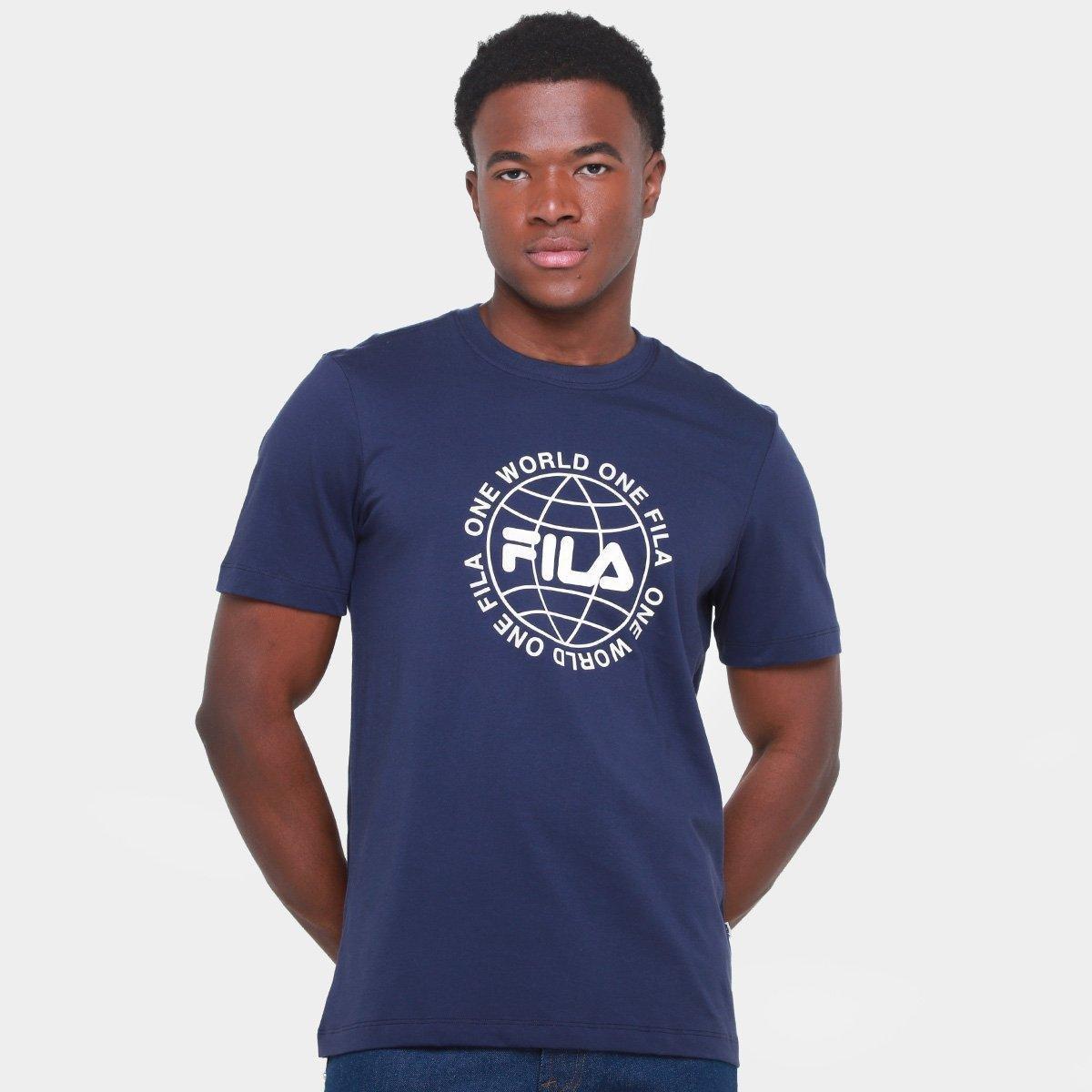 Camiseta Fila One World Letter Masculina - 1