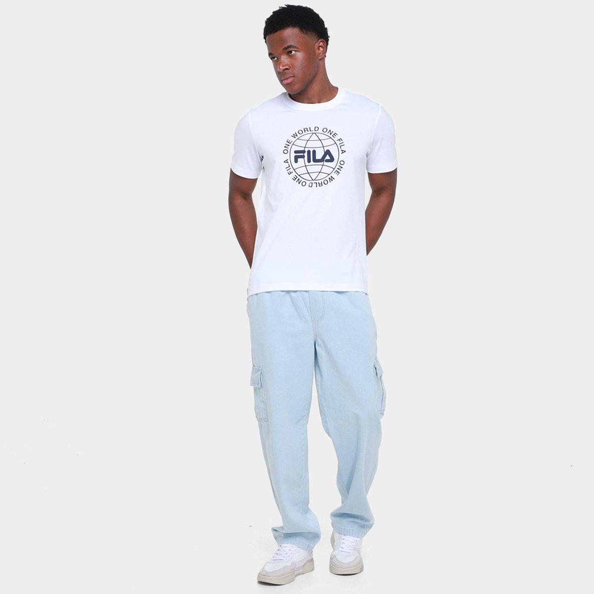 Camiseta Fila One World Letter Masculina - 4