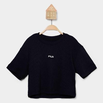 Camiseta Infantil Fila Essentials Canelada Menina