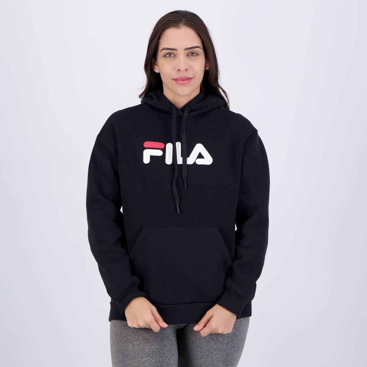Moletom Fila Comfort Letter Winter Com Capuz Feminino - 1