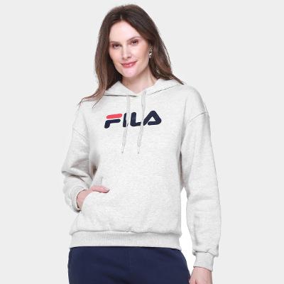 Moletom Fila Comfort Letter Winter Com Capuz Feminino