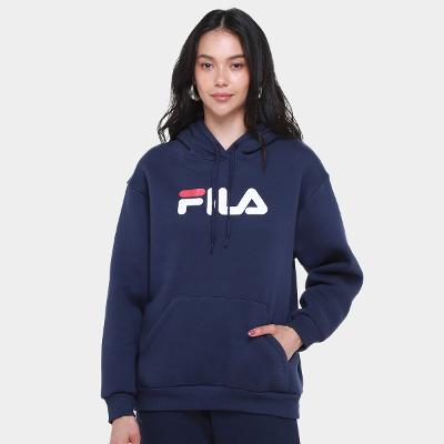 Moletom Fila Comfort Letter Winter Com Capuz Feminino