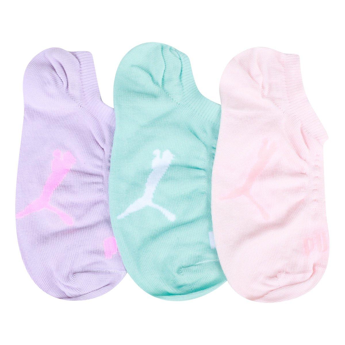 Kit Meia Puma Invisível Esportiva C/ 3 Pares Feminina - 5
