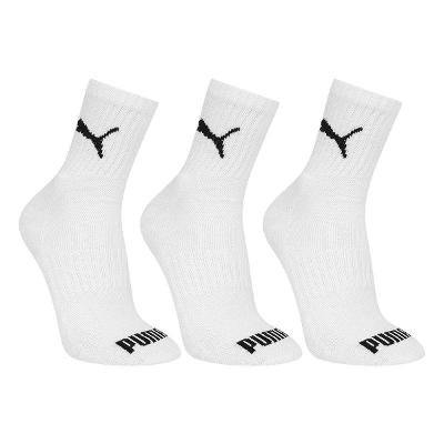 Kit Meia Puma Cano Médio Esportiva Sola Atoalhada C/ 3 Pares Masculina