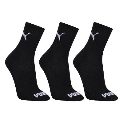 Kit Meia Puma Cano Médio Esportiva Sola Atoalhada C/ 3 Pares Masculina