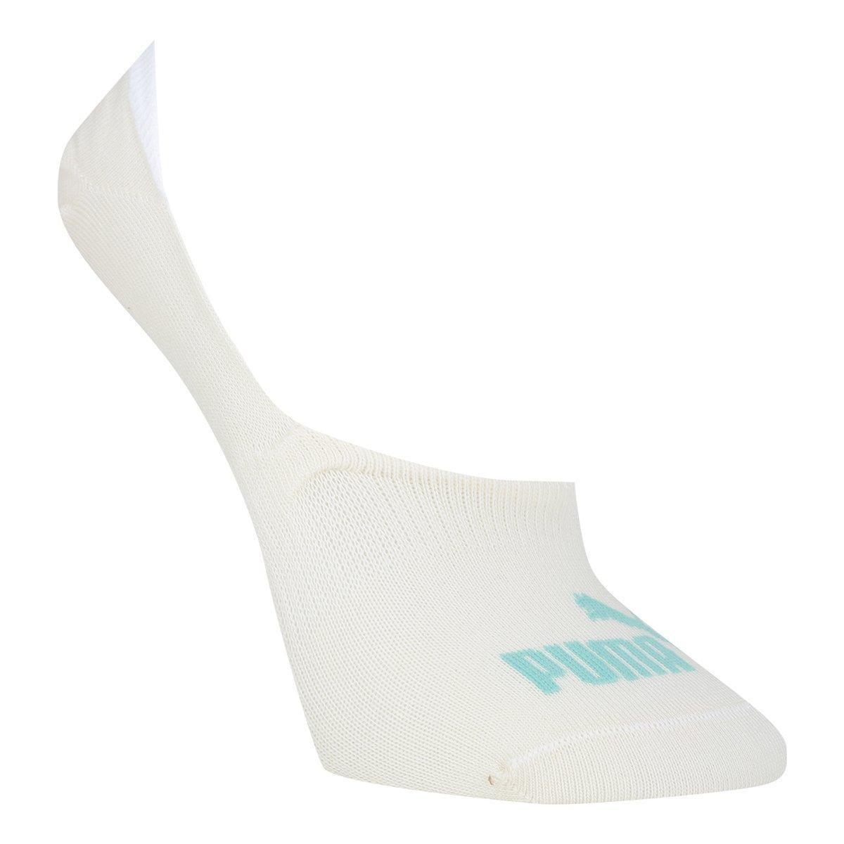 Kit Meia Sapatilha Puma Super Invisível Esportiva C/ 2 Pares Feminina - 3