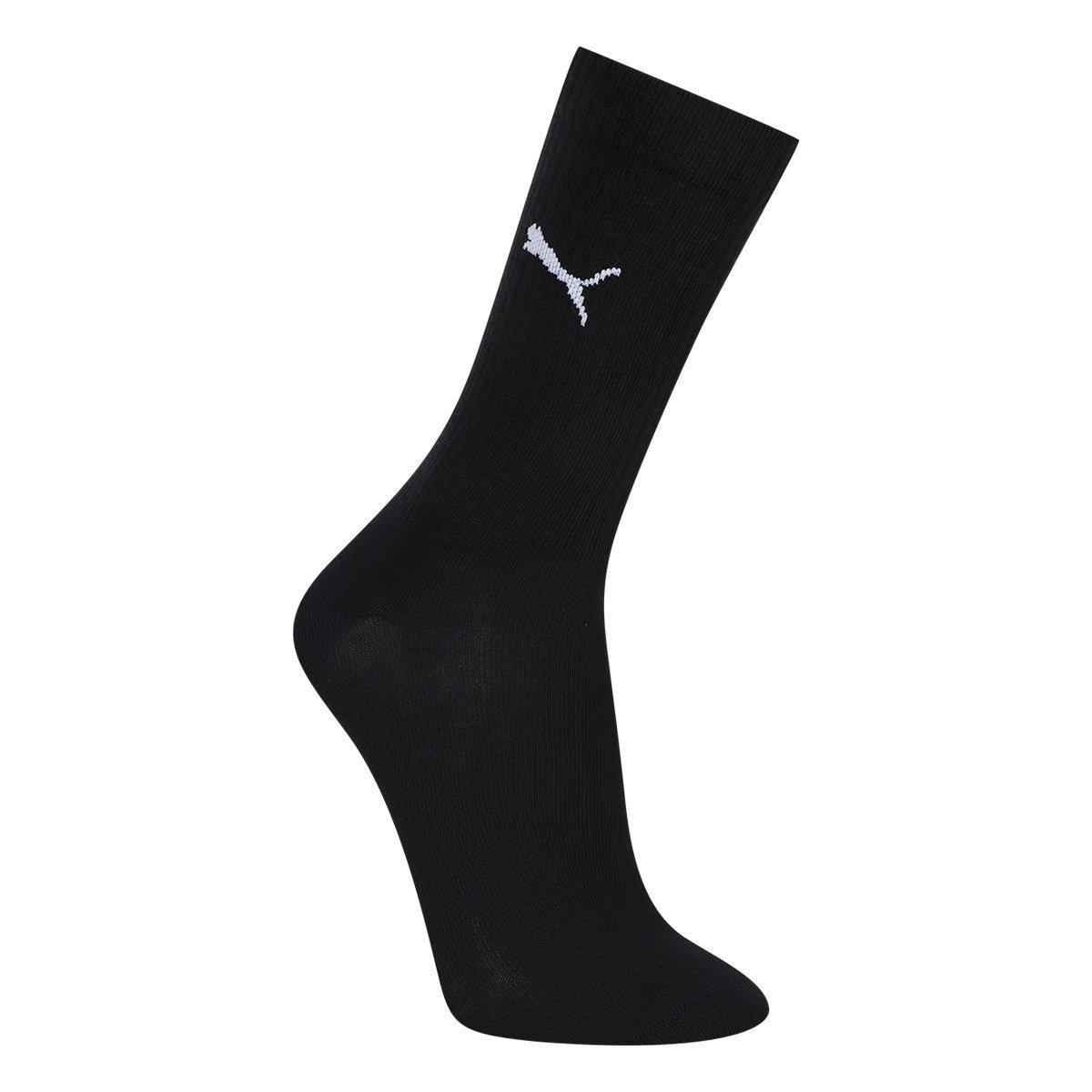 Kit Meia Puma Cano Longo Esportiva C/ 2 Pares Masculina - 3