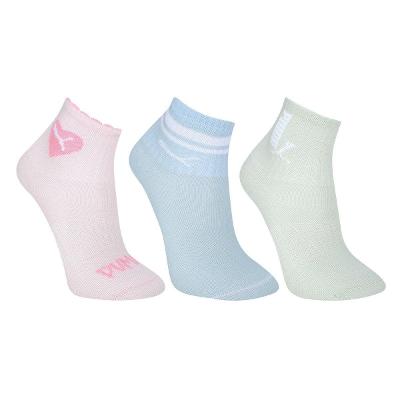 Kit Meia Infantil Puma Cano Longo Menina - 3 Pares