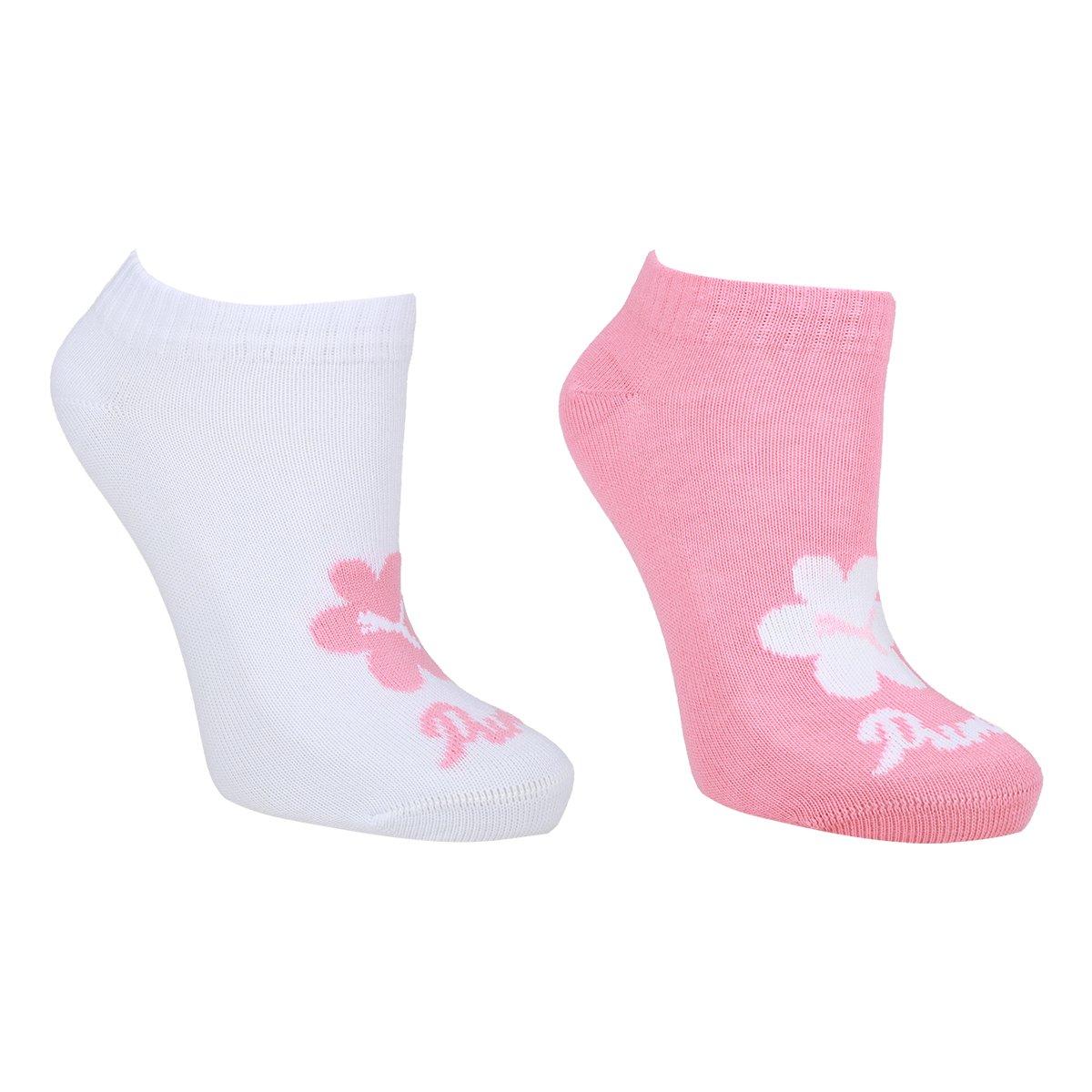 Kit Meia Sapatilha Infantil Puma C/ 2 Pares Menina - 1