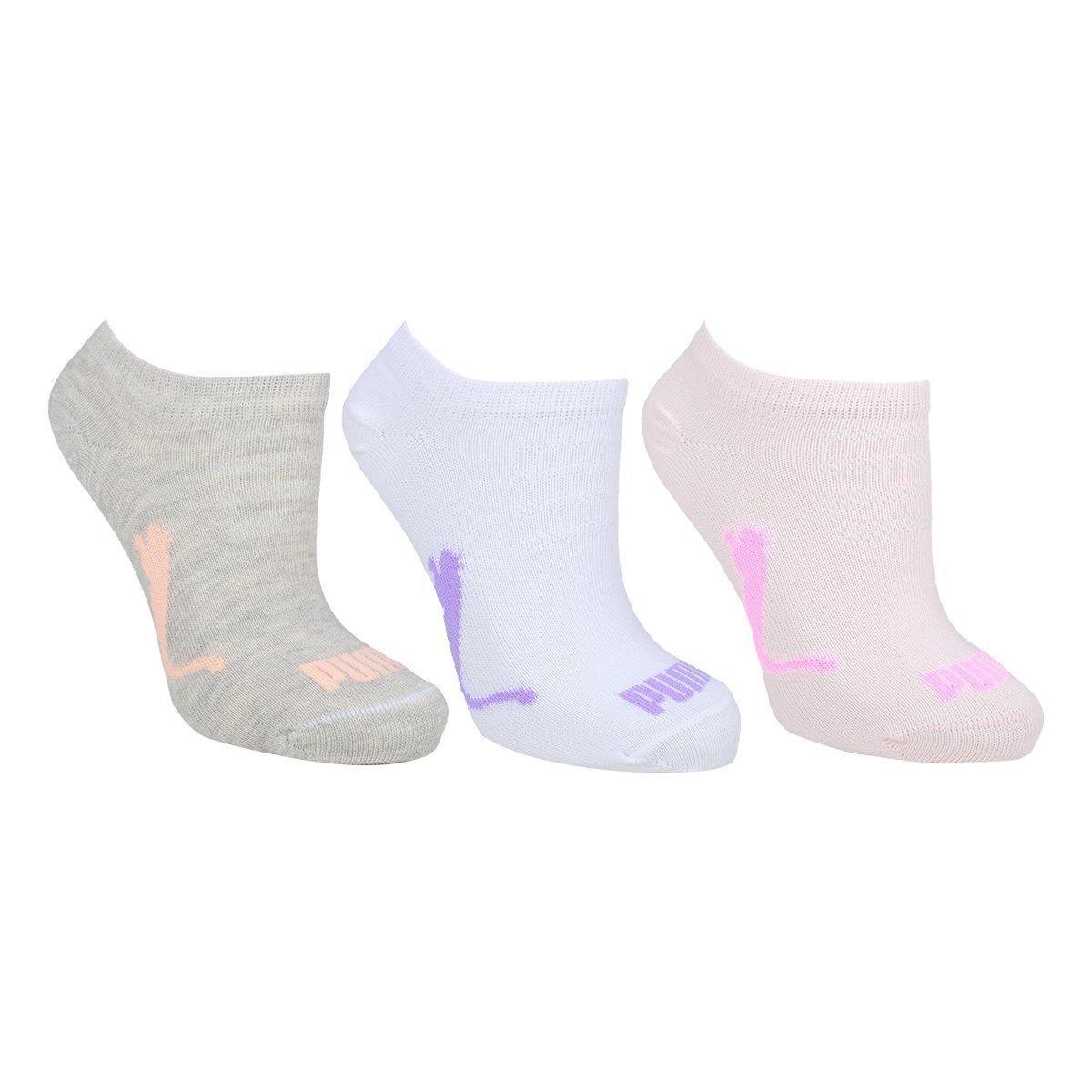 Kit Meia Sapatilha Infantil Puma C/ 3 Pares Menina - 1