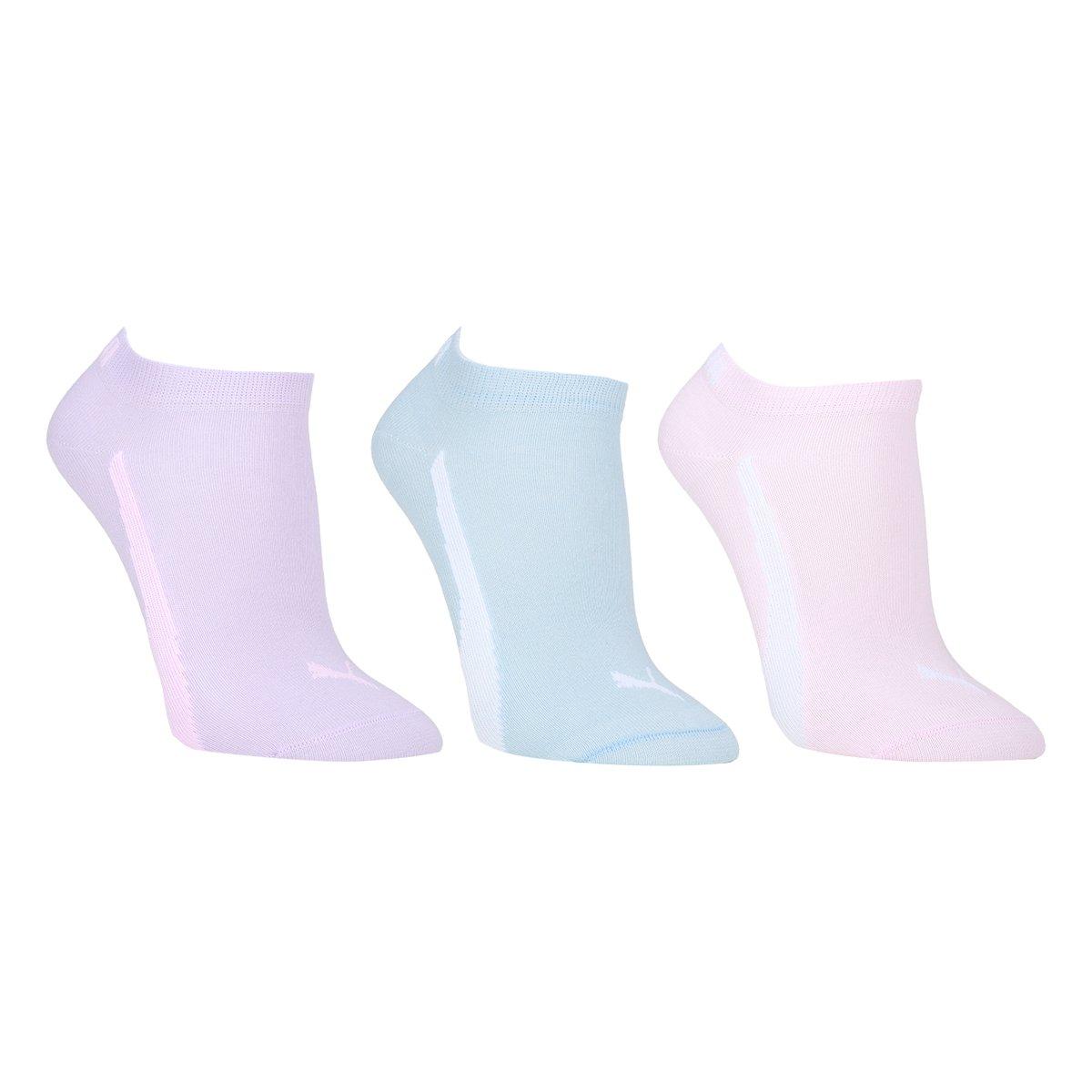 Kit Meia Sapatilha Puma Esportiva C/ 3 Pares Feminina - 1