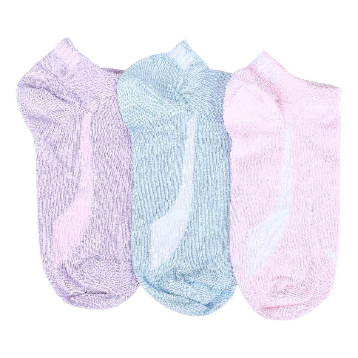 Kit Meia Sapatilha Puma Esportiva C/ 3 Pares Feminina - 5