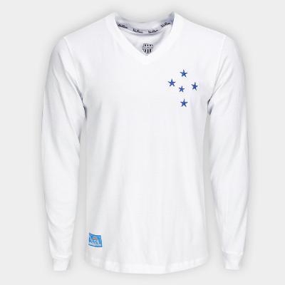 Camisa Cruzeiro RetrôMania Libertadores 1976 Manga Longa Masculina