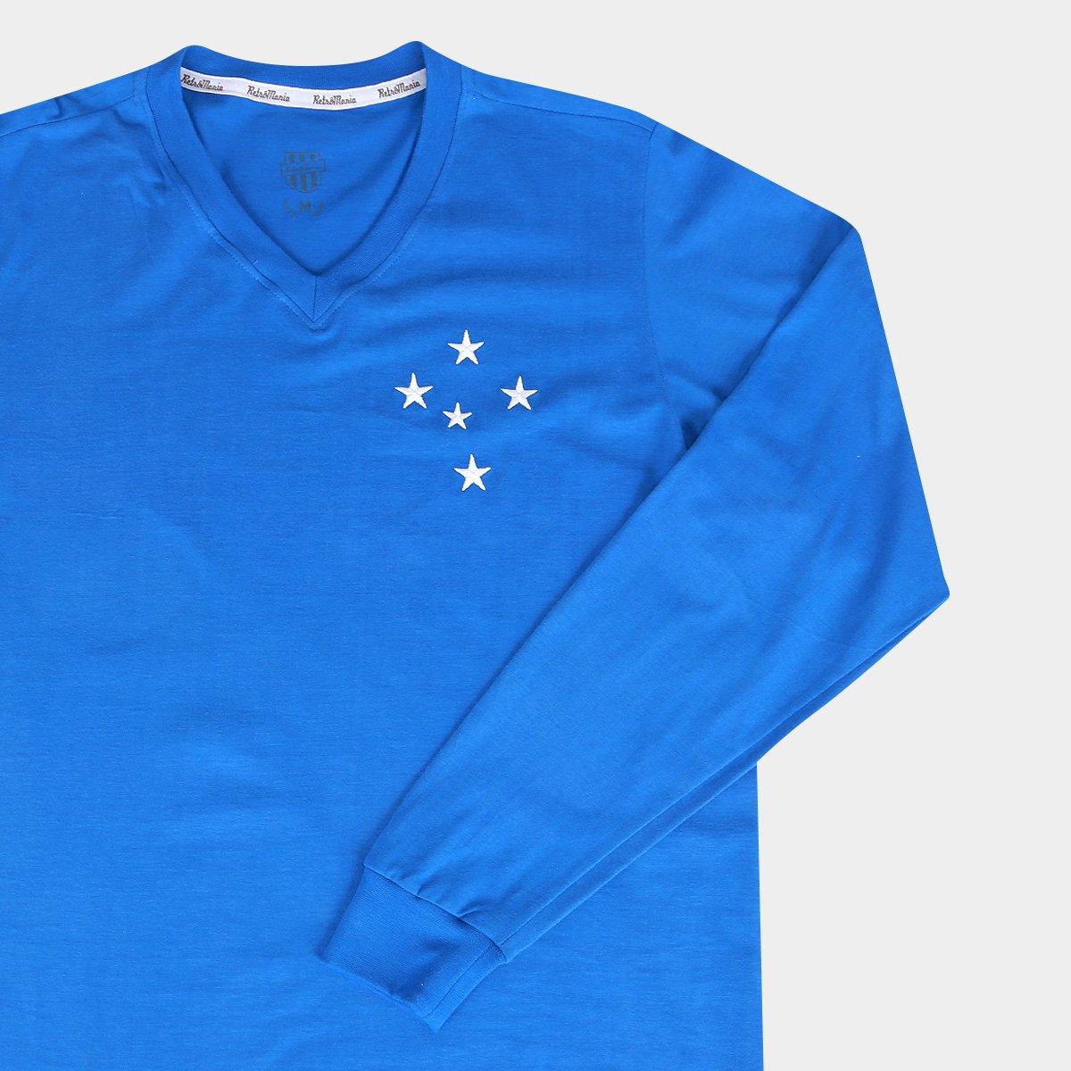 Camisa Cruzeiro RetrôMania Libertadores 1976 Manga Longa Masculina - 5